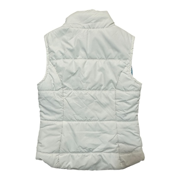 Aeropostale White Puffer Vest with Blue Interior, Size S/P - Picture 3 of 8